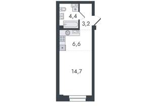 Студия квартира, вторичка, 29м2, 8/16 этаж
