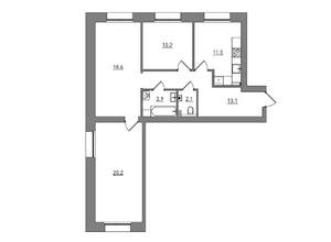 3-к квартира, вторичка, 80м2, 1/7 этаж