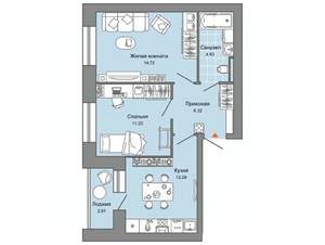 2-к квартира, вторичка, 51м2, 6/7 этаж