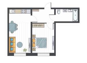 2-к квартира, вторичка, 44м2, 4/17 этаж