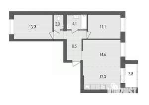 3-к квартира, вторичка, 70м2, 6/9 этаж