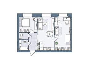 3-к квартира, вторичка, 62м2, 1/7 этаж