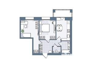 2-к квартира, вторичка, 58м2, 6/6 этаж