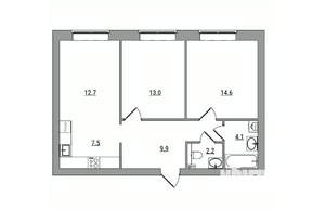 3-к квартира, вторичка, 66м2, 1/7 этаж