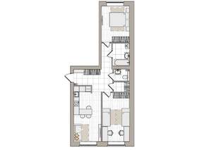 3-к квартира, вторичка, 65м2, 1/6 этаж