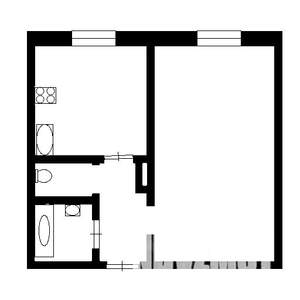 1-к квартира, вторичка, 34м2, 4/4 этаж