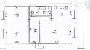 3-к квартира, вторичка, 60м2, 4/5 этаж