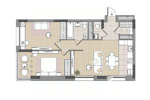 3-к квартира, вторичка, 74м2, 3/17 этаж