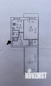 2-к квартира, вторичка, 49м2, 5/5 этаж