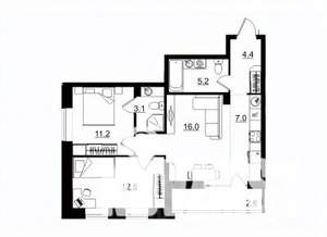 3-к квартира, вторичка, 62м2, 10/11 этаж