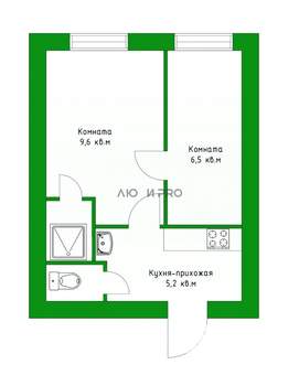 2-к квартира, вторичка, 24м2, 3/5 этаж