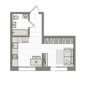 1-к квартира, вторичка, 27м2, 14/16 этаж