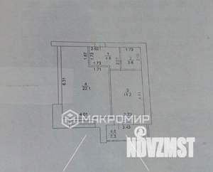 1-к квартира, вторичка, 46м2, 7/10 этаж