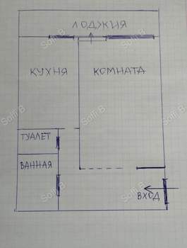 1-к квартира, вторичка, 30м2, 1/9 этаж
