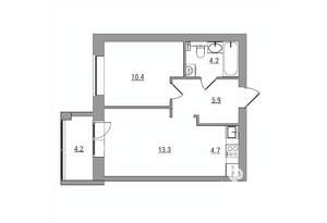 2-к квартира, вторичка, 43м2, 6/7 этаж