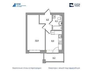 1-к квартира, вторичка, 37м2, 3/7 этаж