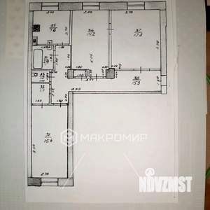 3-к квартира, вторичка, 76м2, 1/5 этаж