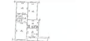 3-к квартира, вторичка, 67м2, 2/5 этаж