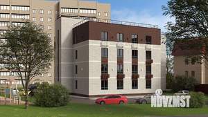 1-к квартира, строящийся дом, 58м2, 2/4 этаж