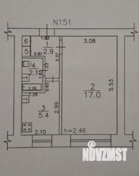 1-к квартира, вторичка, 28м2, 8/9 этаж