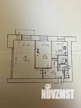 2-к квартира, вторичка, 45м2, 1/9 этаж