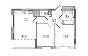 3-к квартира, вторичка, 60м2, 9/17 этаж