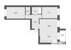 3-к квартира, вторичка, 70м2, 8/9 этаж