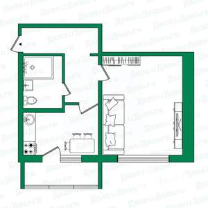 1-к квартира, вторичка, 37м2, 6/8 этаж