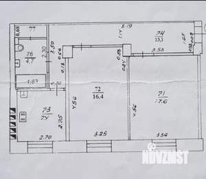 2-к квартира, вторичка, 60м2, 5/5 этаж