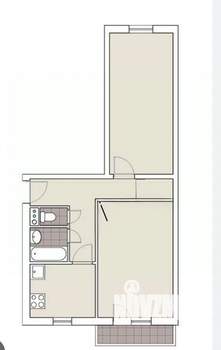 2-к квартира, вторичка, 44м2, 5/5 этаж