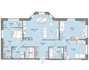 4-к квартира, вторичка, 100м2, 13/15 этаж