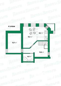 4-к квартира, вторичка, 90м2, 4/5 этаж