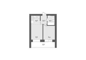 2-к квартира, вторичка, 40м2, 4/9 этаж