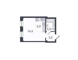 Студия квартира, вторичка, 27м2, 16/16 этаж
