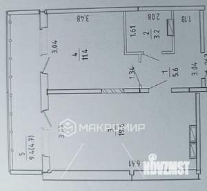 2-к квартира, вторичка, 45м2, 2/18 этаж