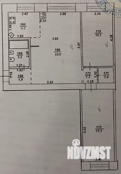 3-к квартира, вторичка, 56м2, 2/5 этаж