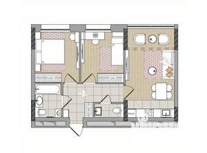 2-к квартира, вторичка, 59м2, 5/17 этаж
