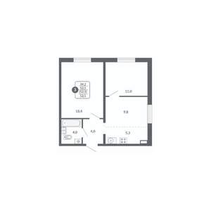 3-к квартира, вторичка, 53м2, 13/17 этаж