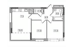 3-к квартира, вторичка, 59м2, 17/17 этаж