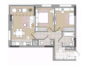 3-к квартира, вторичка, 65м2, 2/17 этаж