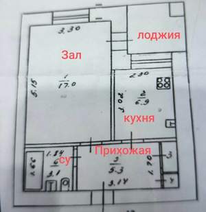 1-к квартира, вторичка, 35м2, 3/12 этаж