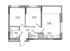 3-к квартира, вторичка, 60м2, 10/17 этаж