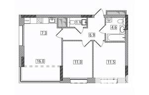 3-к квартира, вторичка, 60м2, 17/17 этаж