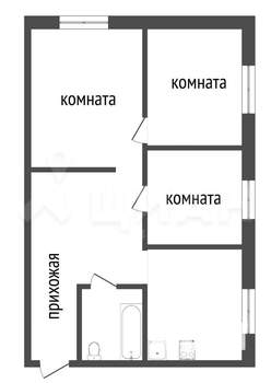 3-к квартира, вторичка, 50м2, 4/5 этаж
