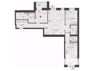 3-к квартира, вторичка, 96м2, 8/9 этаж