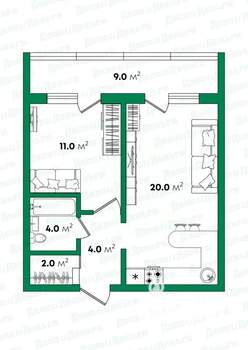 1-к квартира, вторичка, 45м2, 11/18 этаж