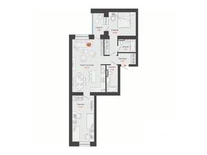 2-к квартира, строящийся дом, 77м2, 4/4 этаж