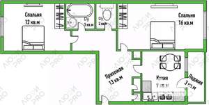 2-к квартира, вторичка, 54м2, 5/5 этаж