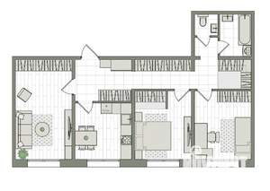 3-к квартира, вторичка, 76м2, 1/16 этаж