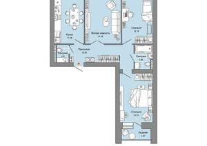3-к квартира, вторичка, 71м2, 6/8 этаж